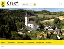 Tablet Screenshot of mesto-utery.cz
